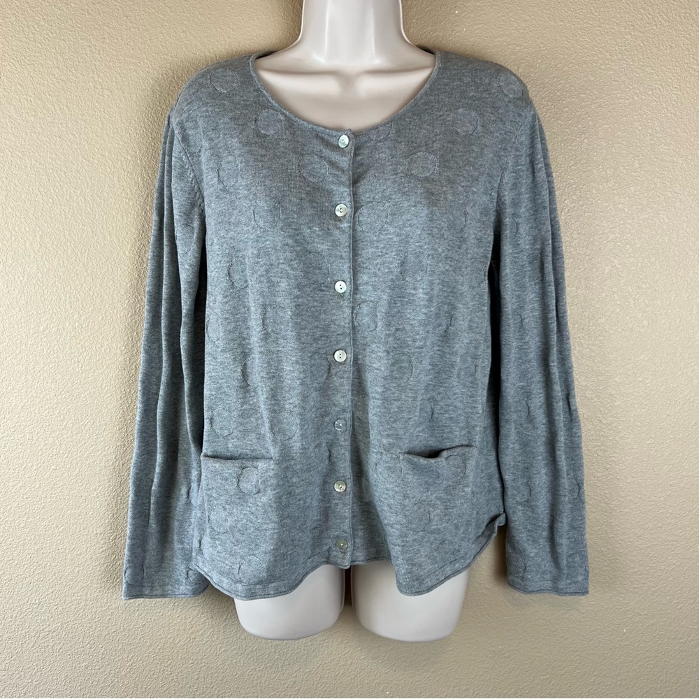 gudrun sjoden grey organic cotton cardigan